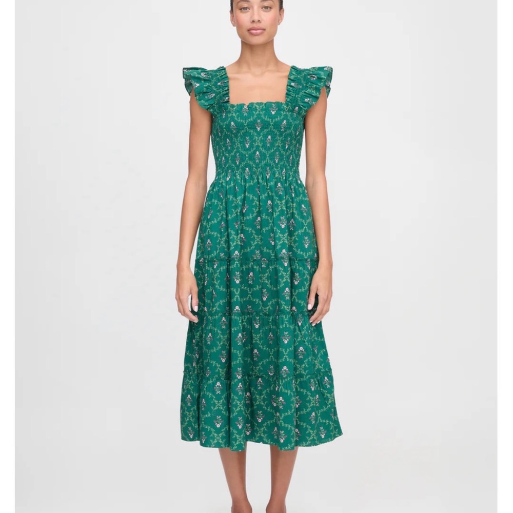 Hill House Emerald Green Floral Ellie Dress